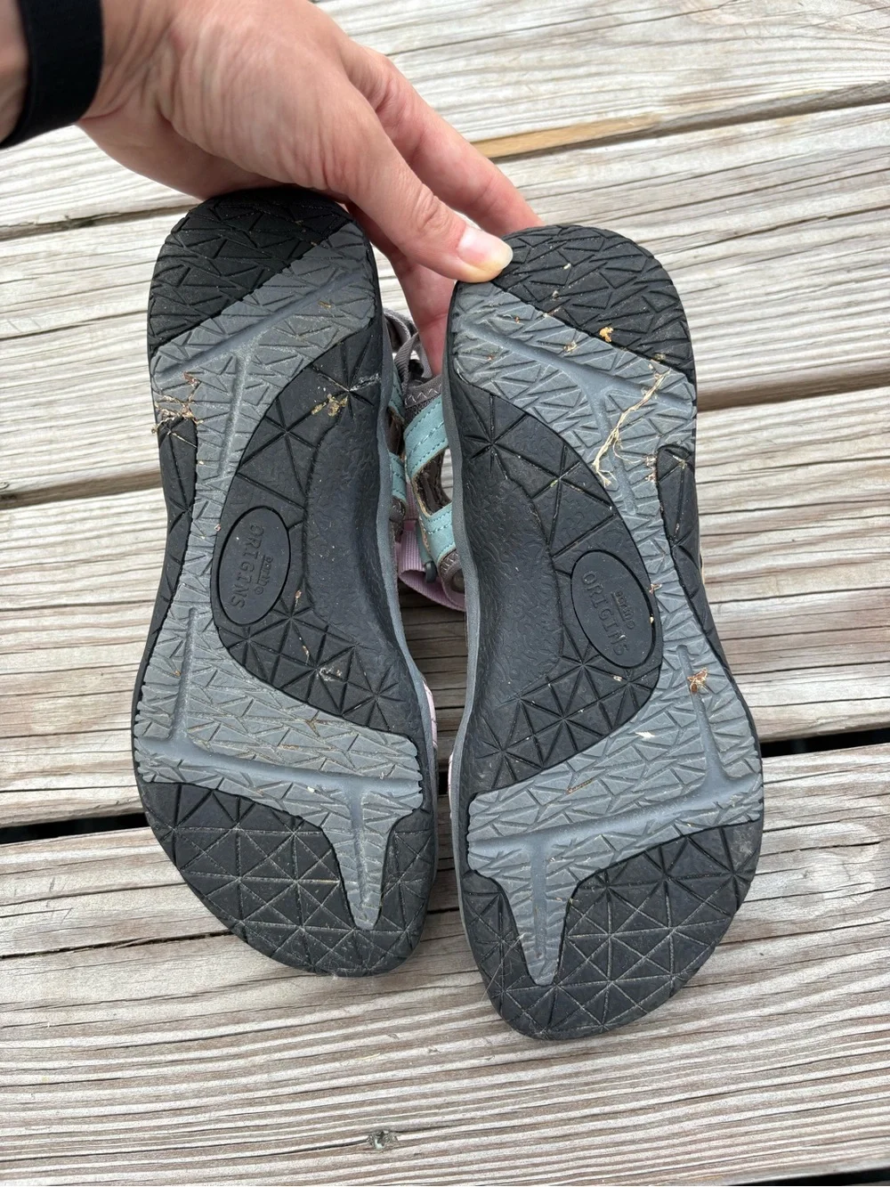 Women’s Earth Origins 3 Way Adjustable Outdoor Sandals in Pink, Lavender & Mint